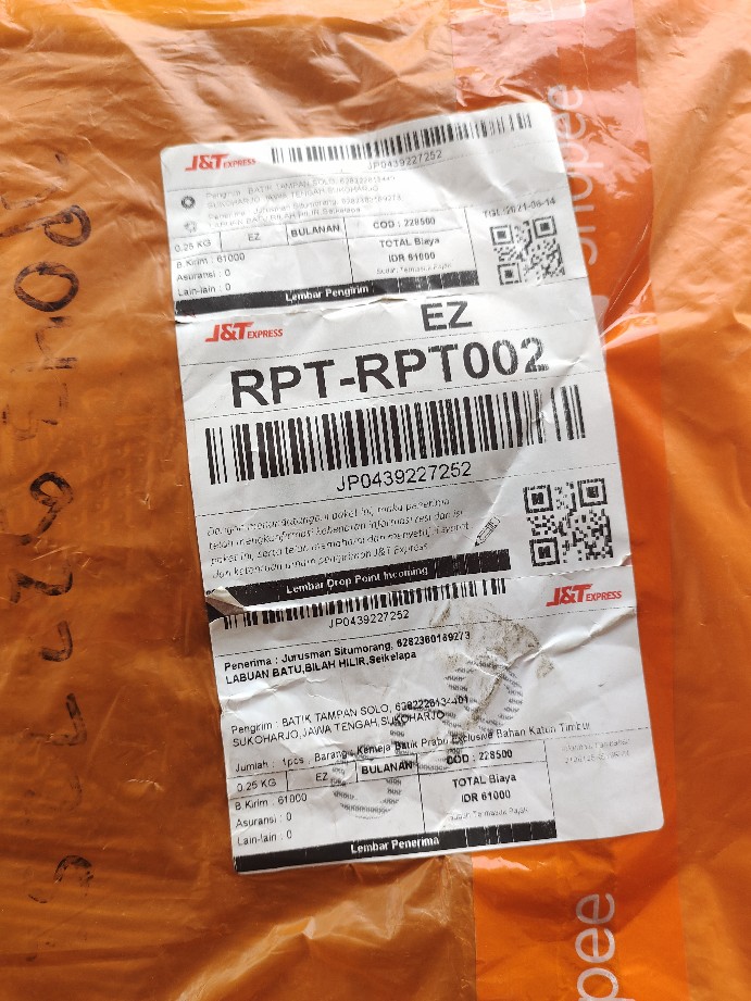 Kemeja Batik Prabu Exclusive Bahan Katun Timbul Baturaden Reguler Fit Ndoromesem A542