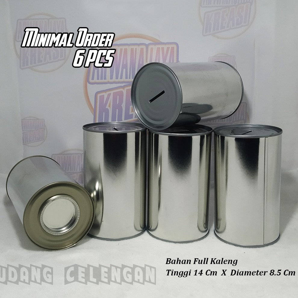 Celengan Kaleng Polos Buka Tutup