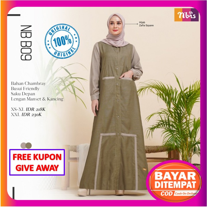 Gamis Nibras Terbaru 2021 Promo Baju Gamis Nibras Wanita Dewasa Katun Lavender Ori Original NB B09