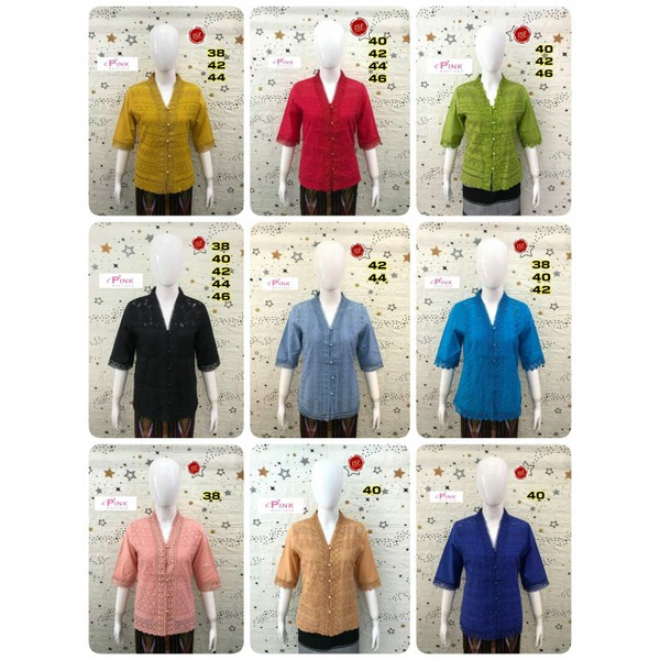 Atasan katun pink butik lengan polos