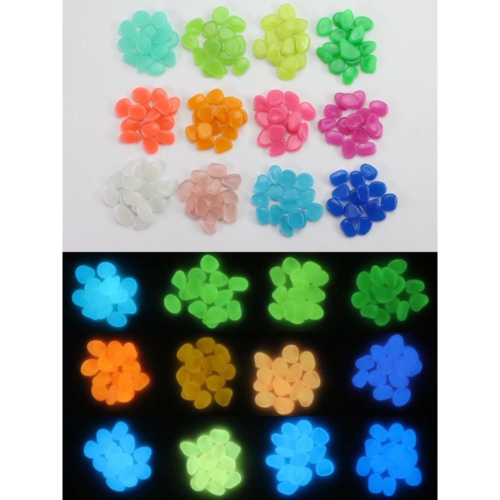 (MAINANKYU) BATU HIAS GLOW IN THE DARK LUMINOUS STONE PEBBLE BATU AKUARIUM AQUARIUM TAMAN KOLAM POT HIAS IMPOR