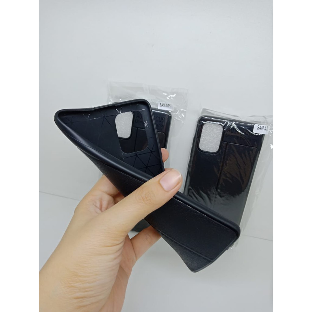 Auto Fokus Samsung A71 2020 6.7 inch Leather Soft Case Samsung A715F AUTOFOCUS Motif Kulit Jeruk