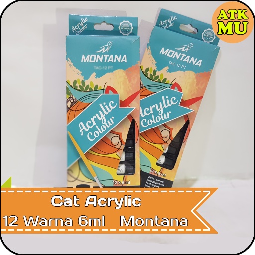 

Cat Acrylic 12 Warna 6ml Montana