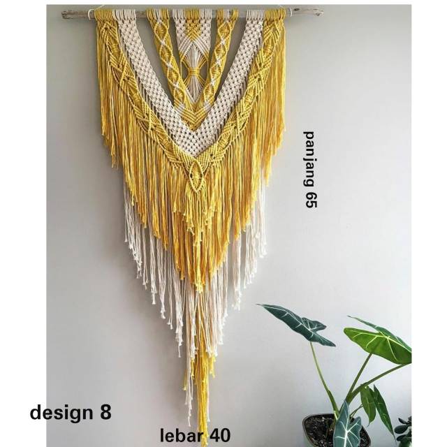 Hiasan dinding macrame design jumbo