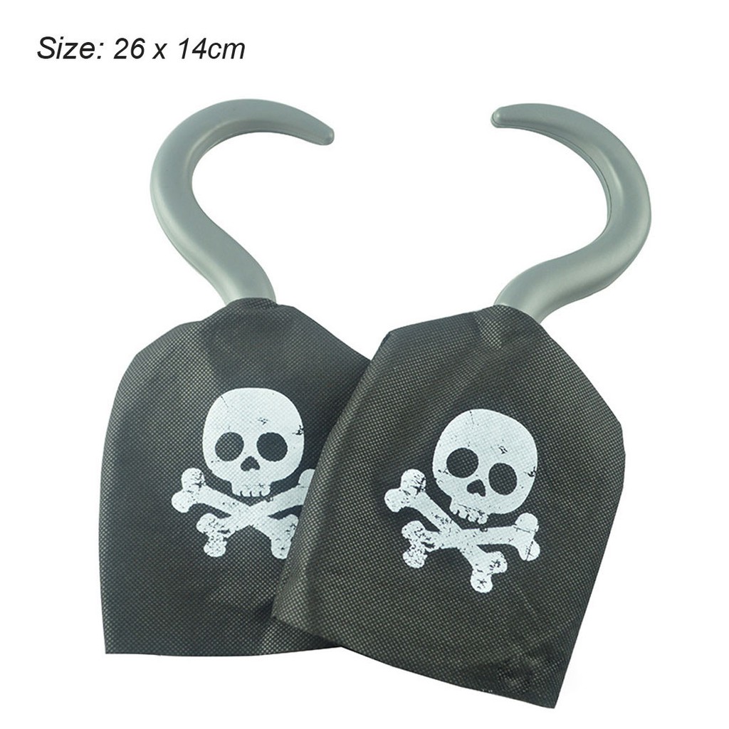 pirate hook tangan kait bajak laut halloween party non woven