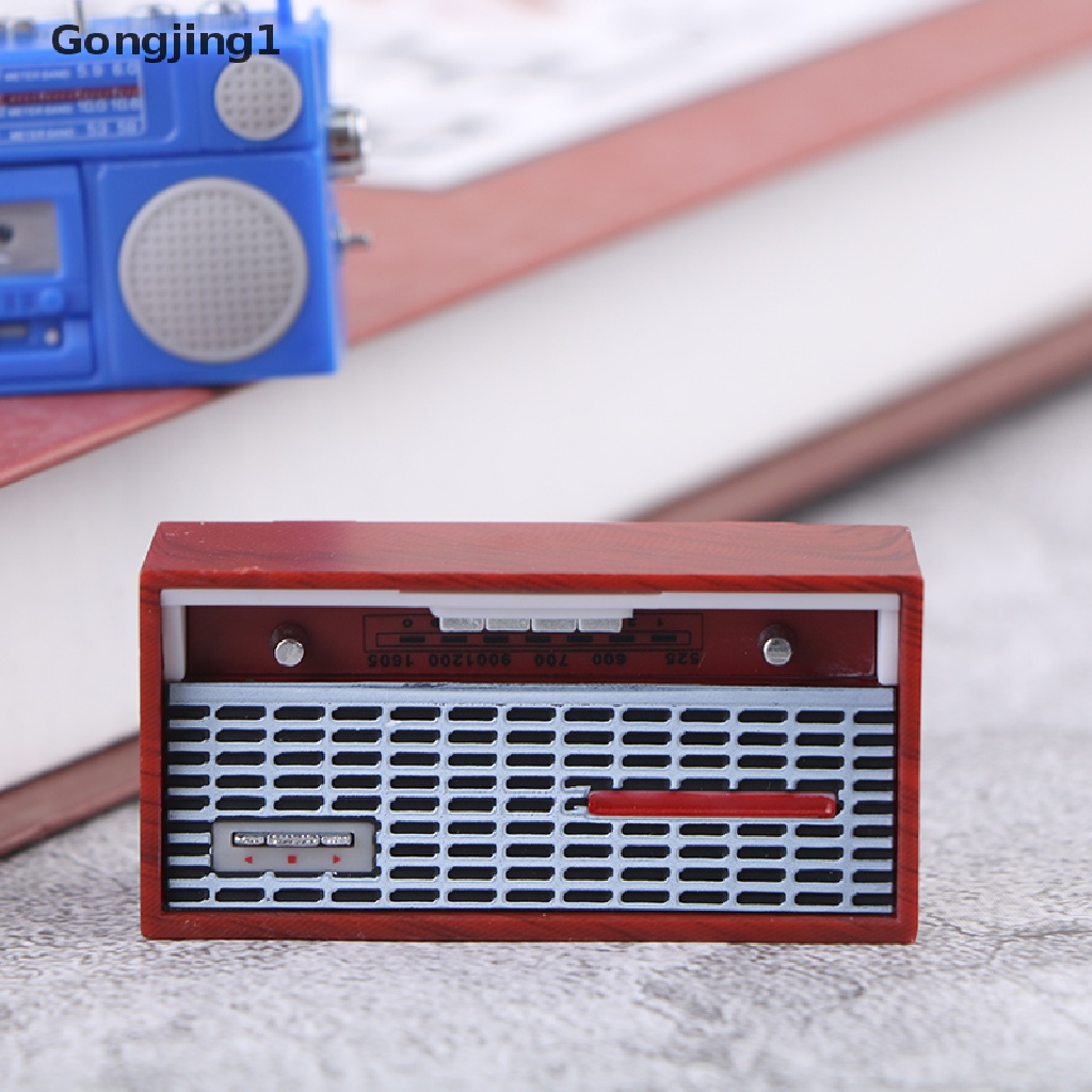 Gongjing1 Mainan Miniatur radio Perekam Suara Untuk Dekorasi Rumah Boneka