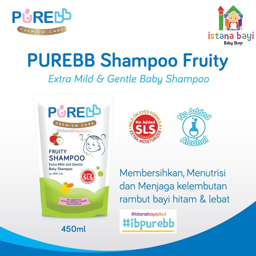 Purebb Shampoo Refill 450ml - Shampoo Bayi