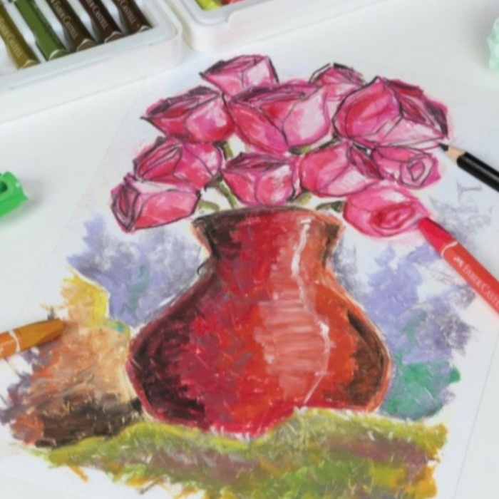 

PASTEL-DRY-OIL- CRAYON FABER CASTELL 60 WARNA / HEXAGONAL OIL PASTEL FABER CASTELL 60 -OIL-DRY-