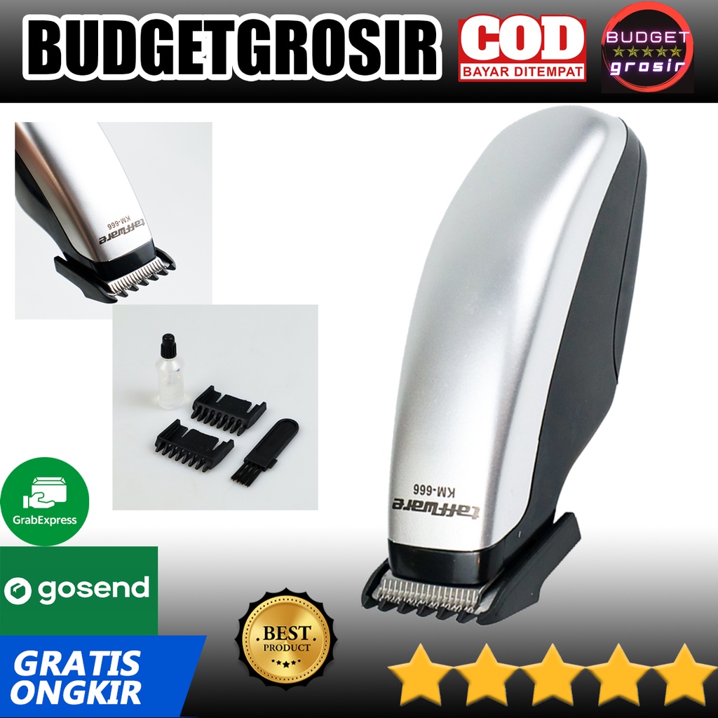 Alat Cukur Elektrik Hair Trimmer Shaver - KM-666 - Black