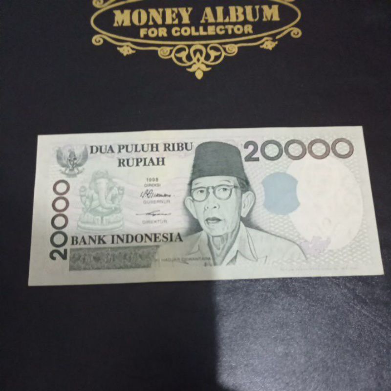 uang kuno 20000 ki hajar dewantara gress