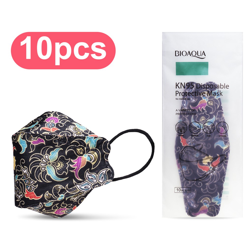 Masker KF94 BIOAQUA Motif Batik Disposable Premium warna warni