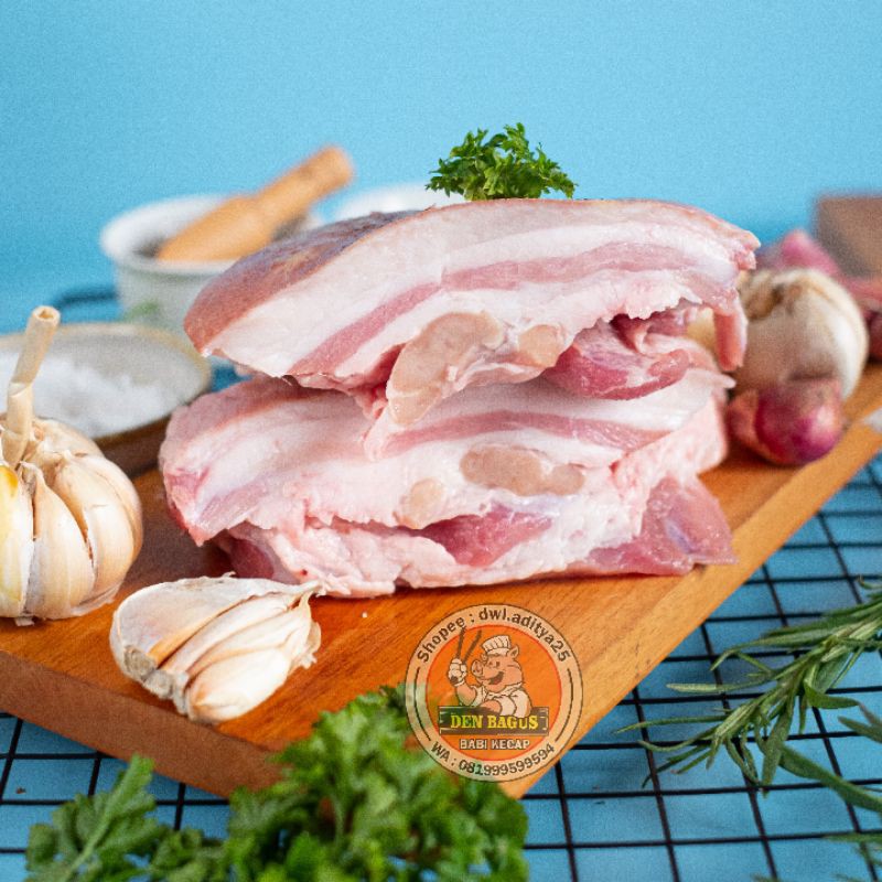 

Daging Leher Babi / Pork Jowl (bahan Utama Siomay) 500gr
