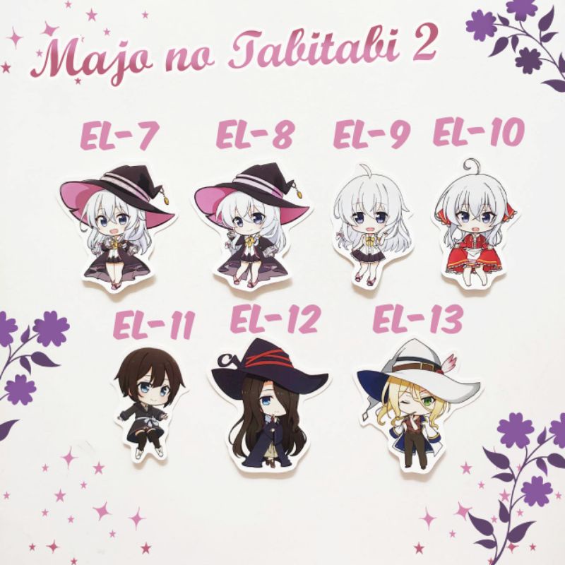 Sticker Anime Majo no Tabitabi 2 Wandering Witch The Journey of Elaina Merchandise