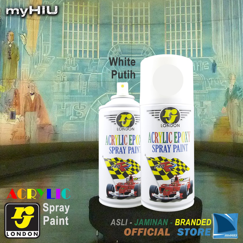 Cat Semprot Putih Mengkilap 150 ~ 400 cc / White Spray Paint RJ LONDON