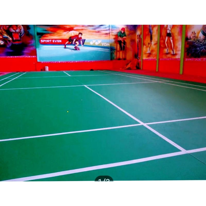 karpet / Vinyl/ alas lantai lapangan badminton satu lapang standar internasional ys original terlari