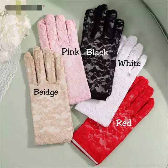 (STP-02) Sarung tangan pengantin bahan lace (STP-02) IMPORT  BRIDAL WEDDING GLOVES IMPORT