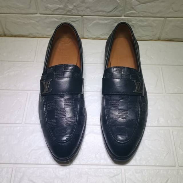 Sepatu pria pantofel lv mirror quality motif damir sepatu kerja kantor