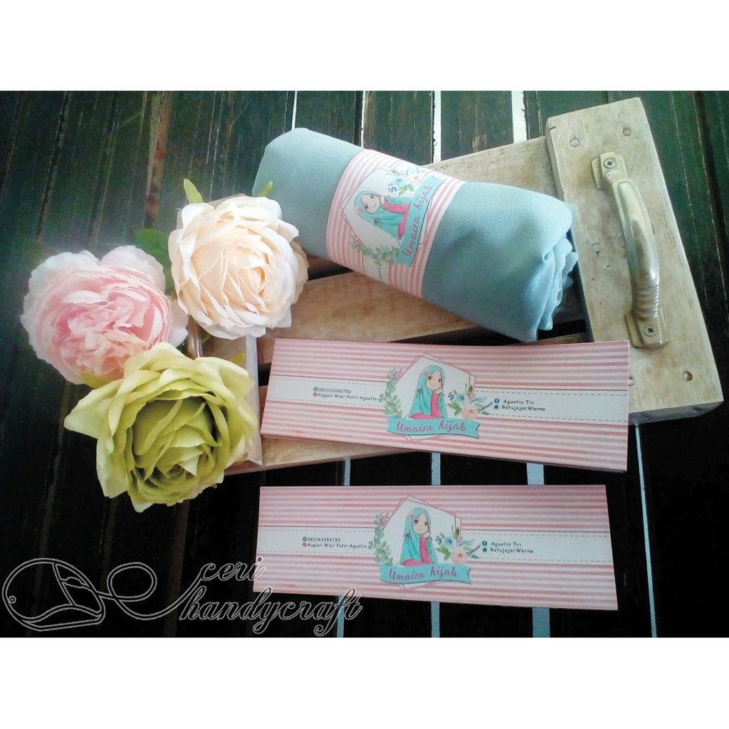Roller Hijab (bahan HVS 80gr) cetak dng logo sendiri/custom