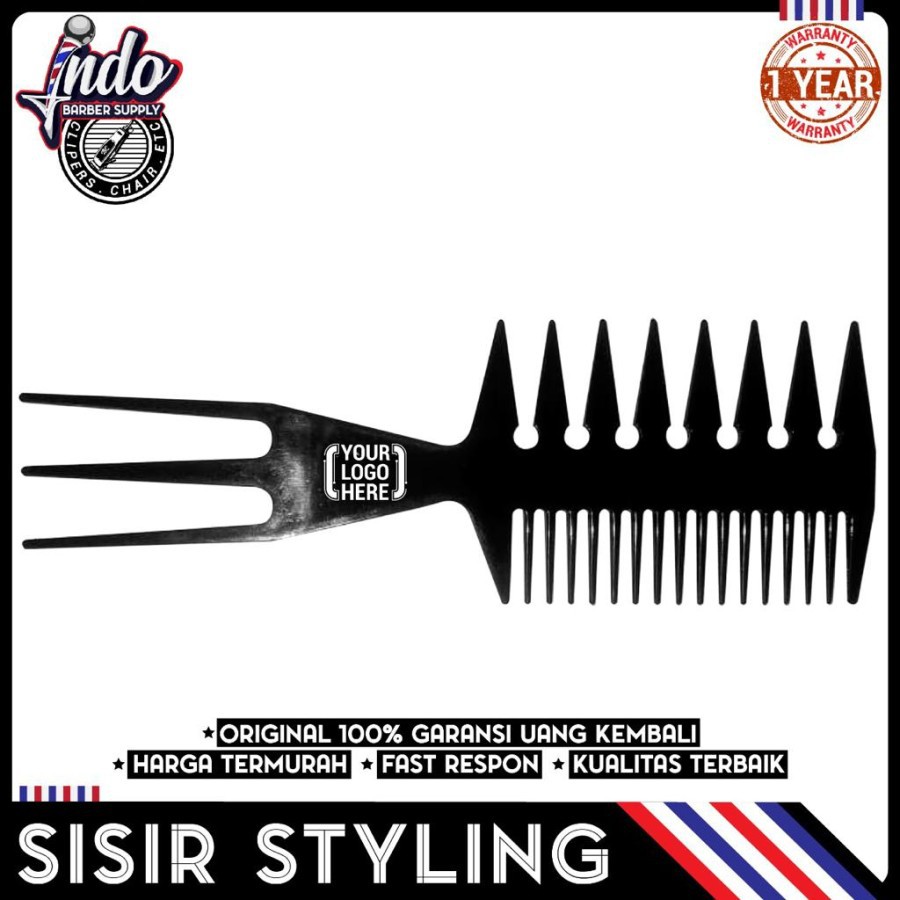 Sisir styling pria - tekstur barbershop - salon