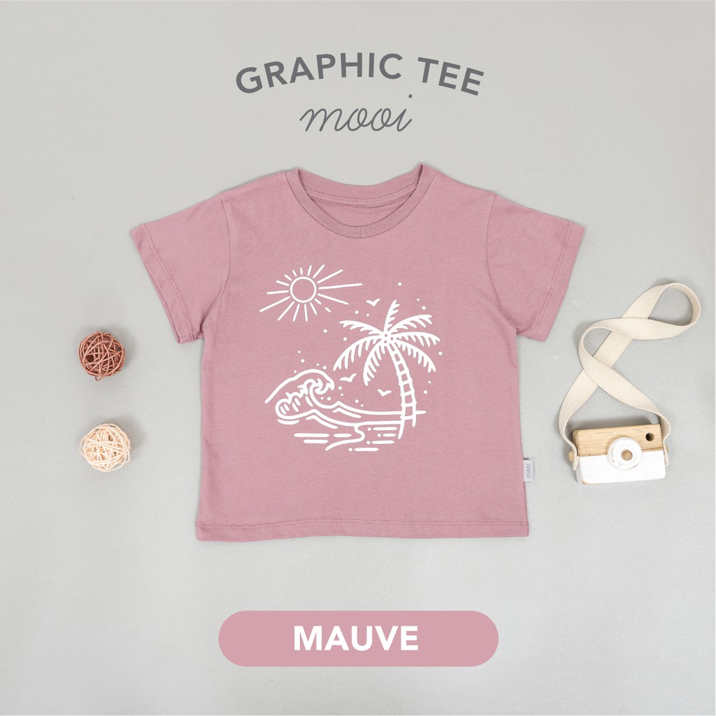 Mooi Kaos Anak Unisex Graphic Tee-MAUVE
