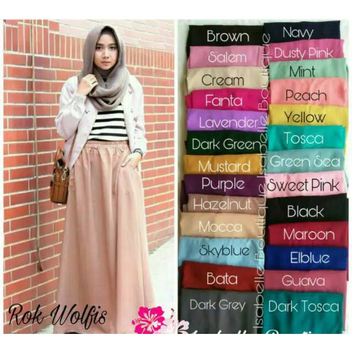 Rok Panjang Muslimah Wolfis