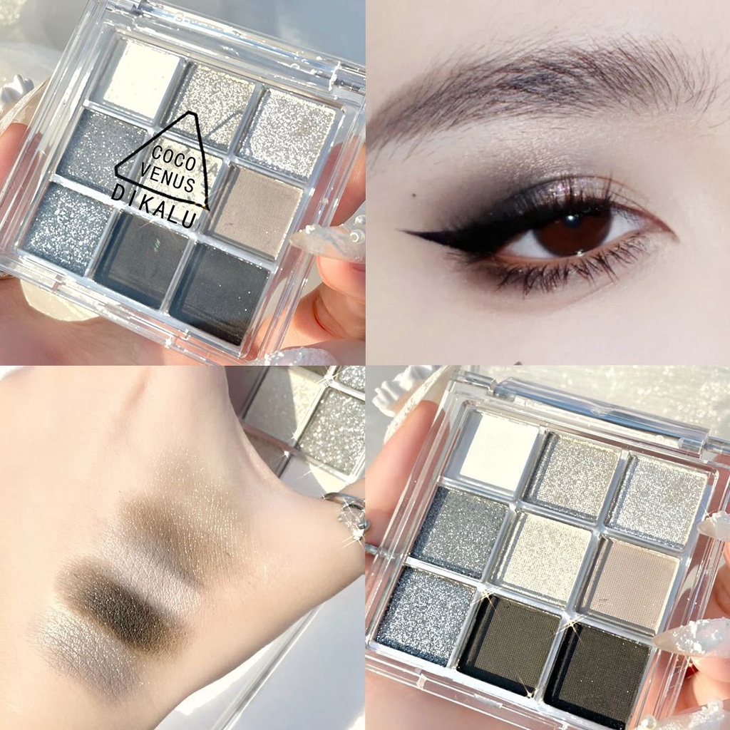 DIKALU Smokey Black Eyeshadow Gliiter Matte Waterproof Pallete XX012