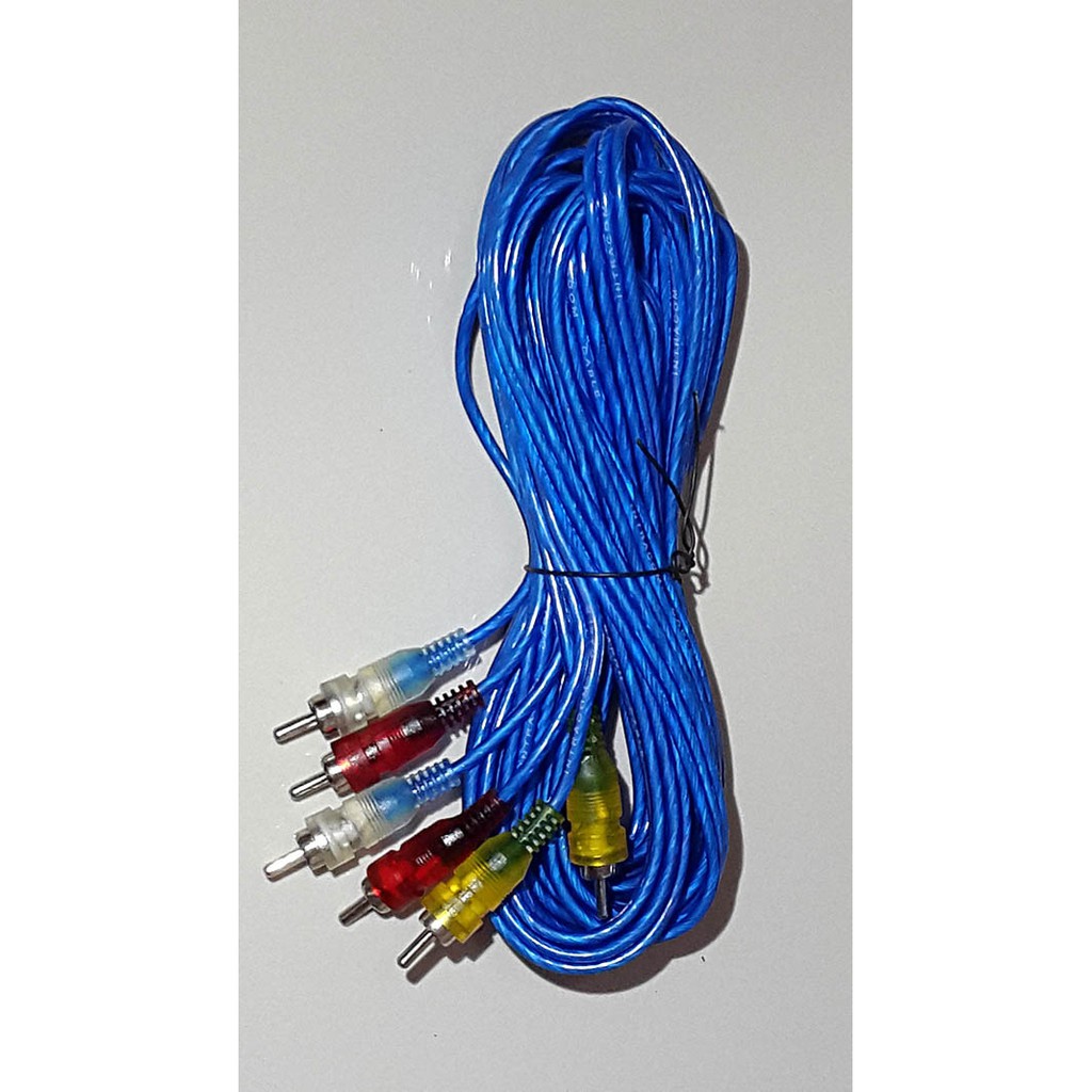 Kabel RCA Transparan 3 K 3 Male ( Cable RCA ) Panjang 4.5 m FULL