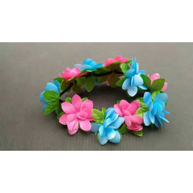 grosir   Isi 6 PCS Flower crown KARET /bandana bunga/bando mermaid/bandana karet