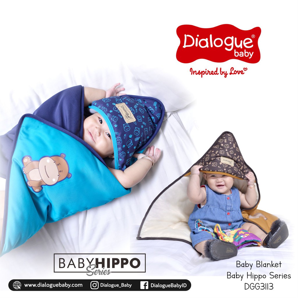 Baby Blanket Baby Hippo Series Dgb3113 Shopee Indonesia