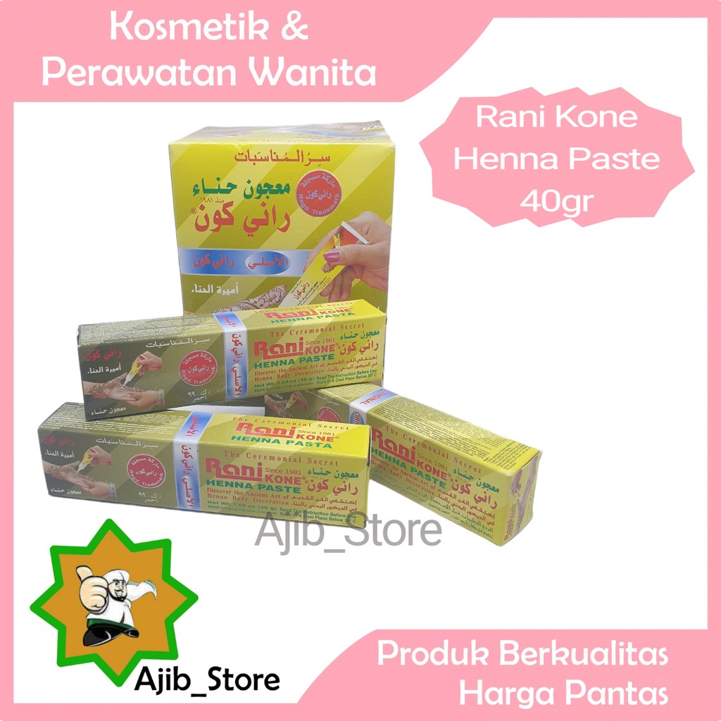 (1pcs Size 30gram) RK-99 RANI KONE NAIL HENNA KUKU Besar Reddish Merah