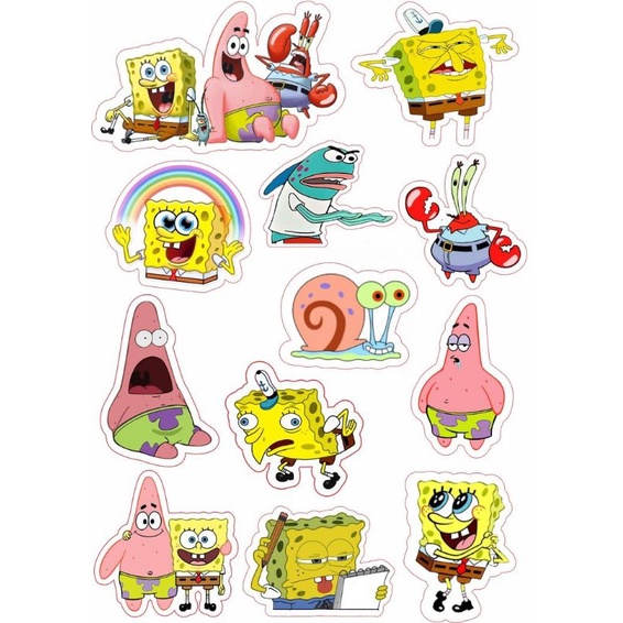 

[PART 9-SPONGEBOB SQUAREPANT EDITION] Stiker tumblr/ stiker hp/ stiker aesthetic (Beli 5 Gratis 1)