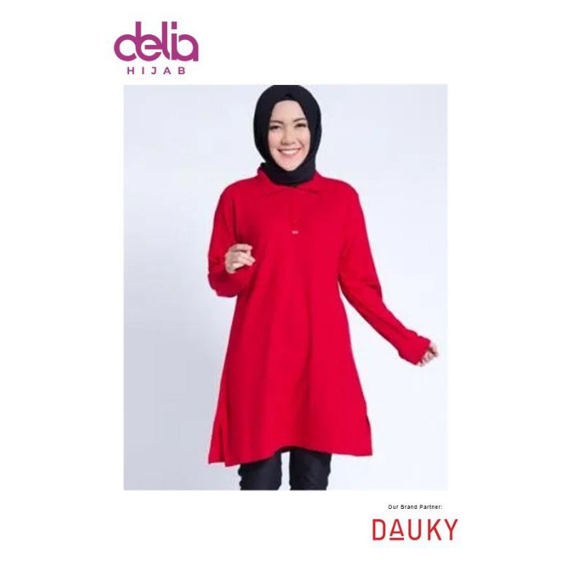 Baju Muslim Casual – Dauky Girl Polo Shirt SOD– Delia Hijab