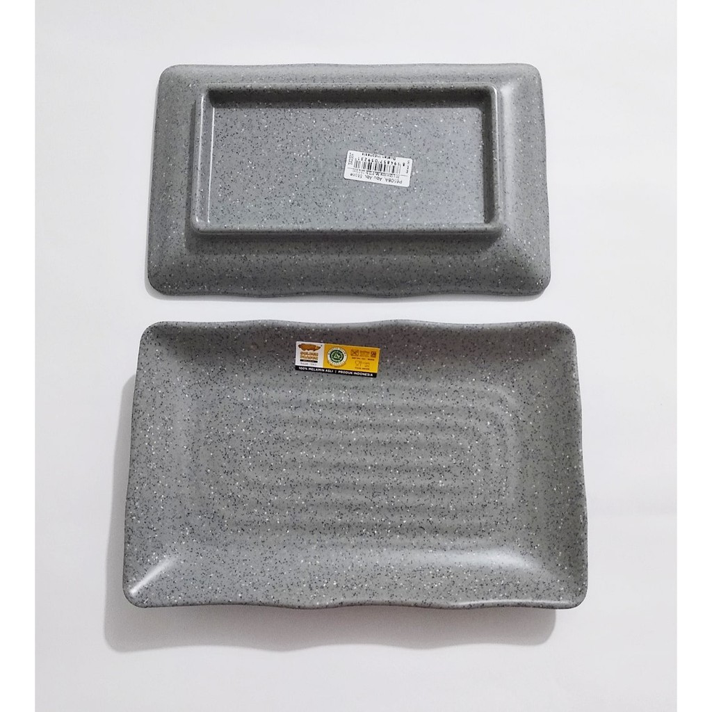 PIRING SUSHI P6508A Piring melamin Kotak Golden Dragon - Warna Abu-Abu