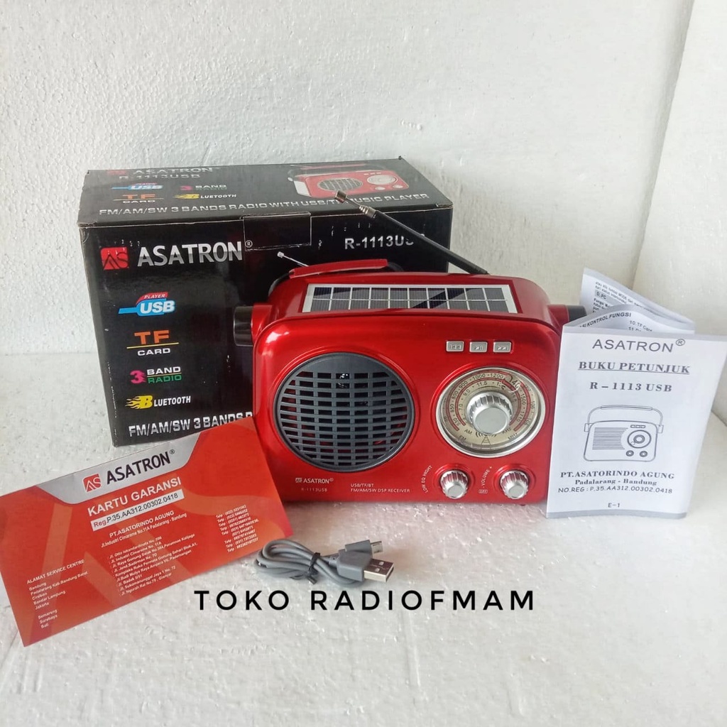 RADIO FM ASATRON R-1113 USB SUARA BASS DAN JERNIH / SINYAL KUAT