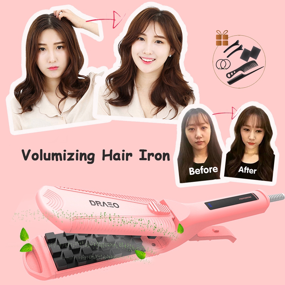 Curling Iron Straight Hair Volumizing Flat Iron Ceramic Ionic