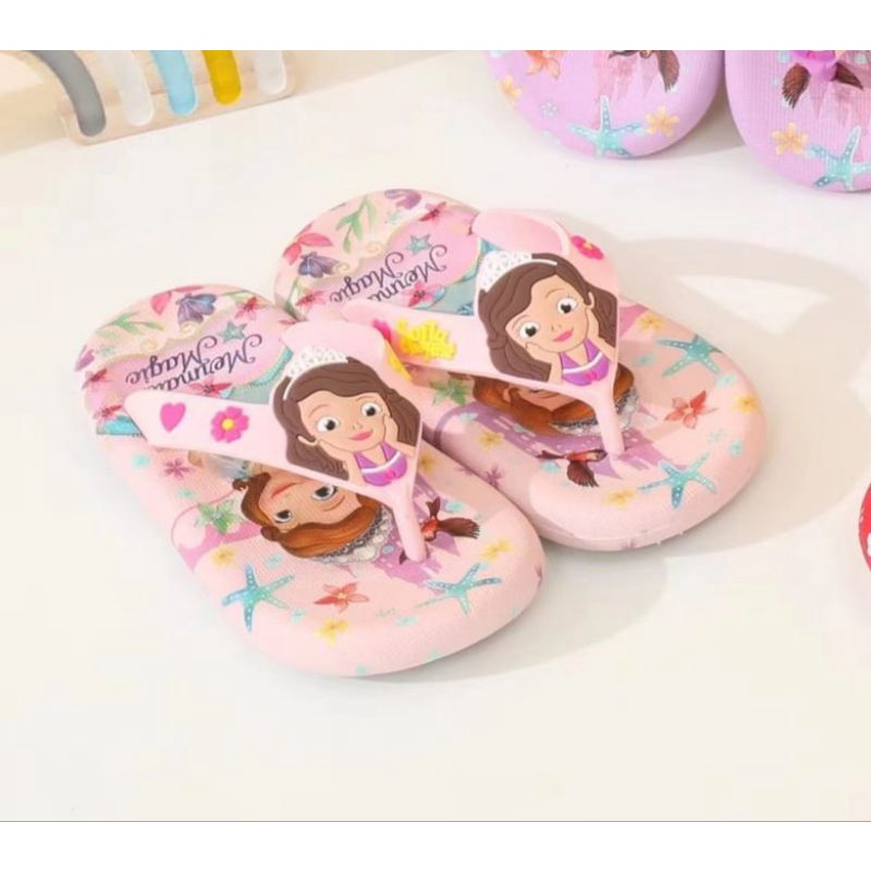 SANDAL JEPIT ANAK PEREMPUAN MOTIF MARMAID MAGIC SANDAL ANAK CEWEK IMPORT NYAMAN