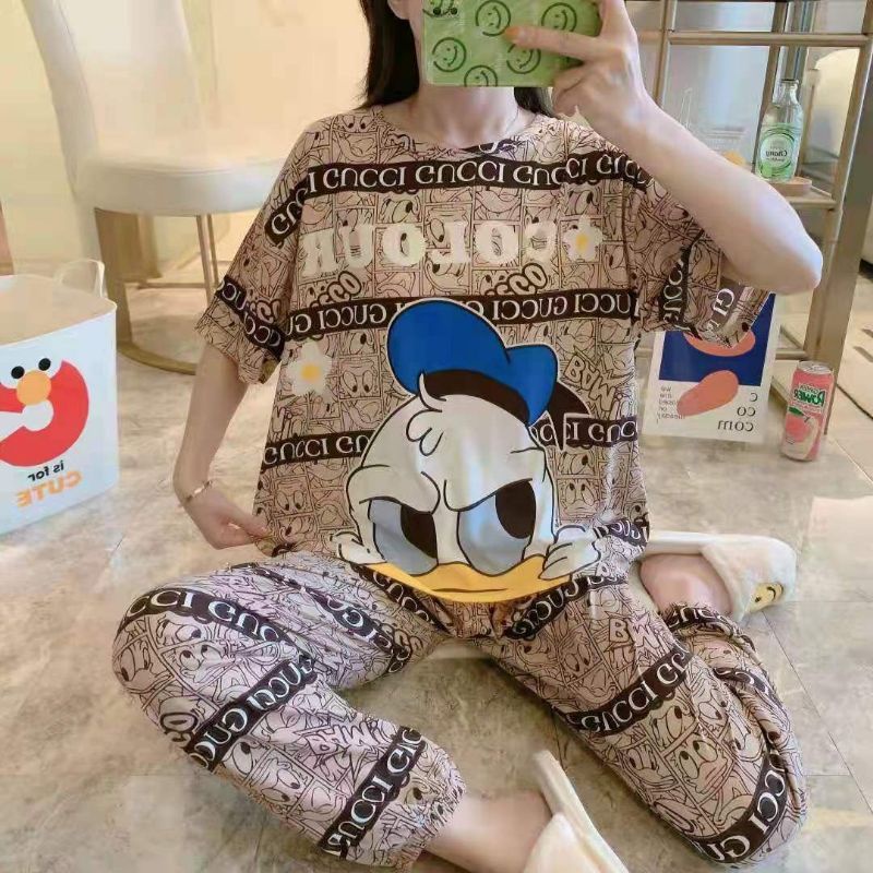 MDLV ~ BAJU TIDUR SET CP JOGGER DONAL BROWN KAOS SPANDEK BAJU TIDUR DEWASA PREMIUM FASHION IMPORT