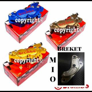 Kaliper Caliper Brembo ORI Italy 1 Pin 4 Piston Grey NMAX 