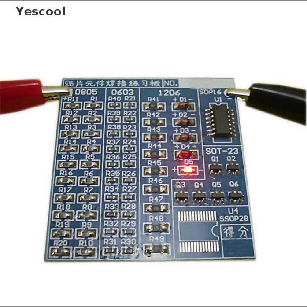 Yescool SMT SMD Papan PCB Untuk Latihan Solder DIY