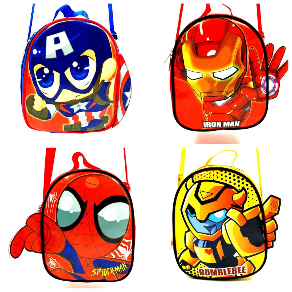 PA Tas Selempang Slempang Anak Perempuan Kepala LOL karakter superhero 3D Murah Bagus import / TA030