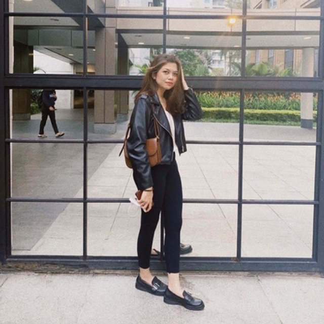 Crop Leather Jacket - Jaket Kulit Crop Local