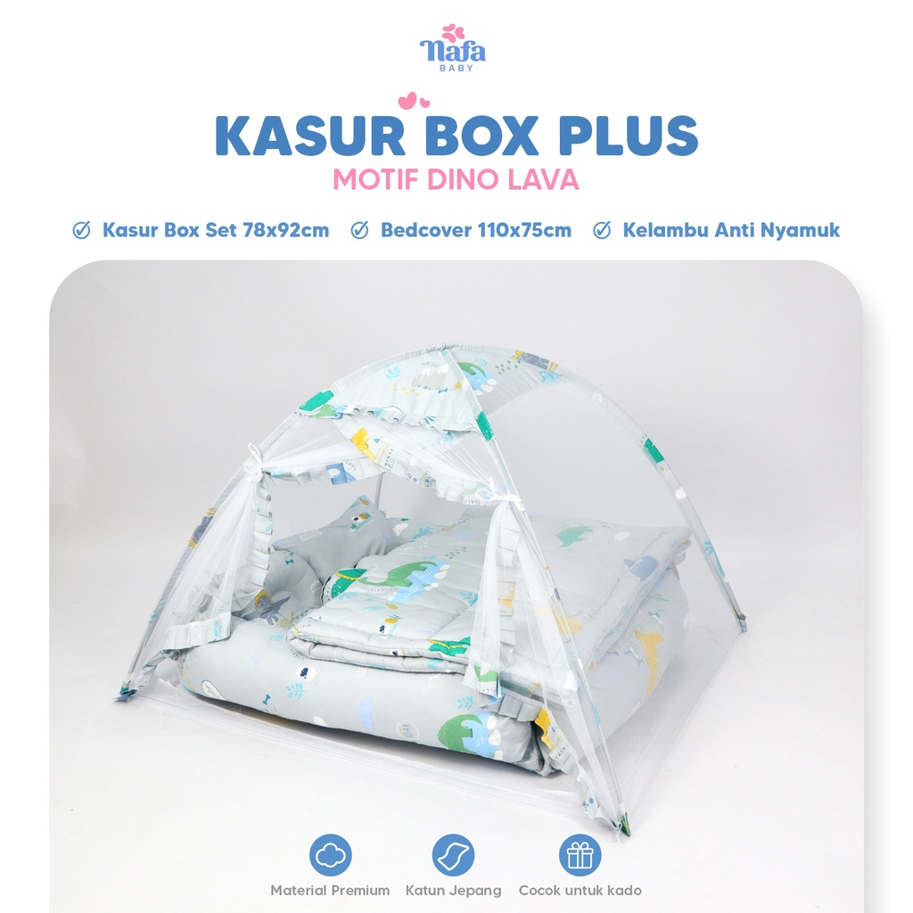 NAFA BABY- Kasur Bayi Box Include Bedcover Bayi dan Kelambu Tenda Bayi | Perlengkapan Tidur Bayi