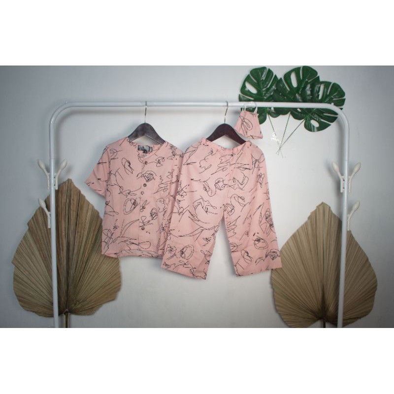 PIYAMA ANAK 1-6TAHUN /PAJAMAS ANAK / SETELAN BAJU ANAK ATAS BAWAH + FREE MASKER KAIN