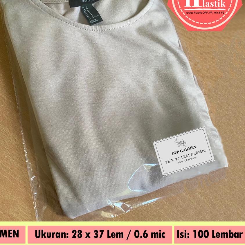 

♧ Plastik OPP Garmen 28 x 37 TEBAL 0,6 SUPERPREMIUM / PLASTIK BAJU ⅍