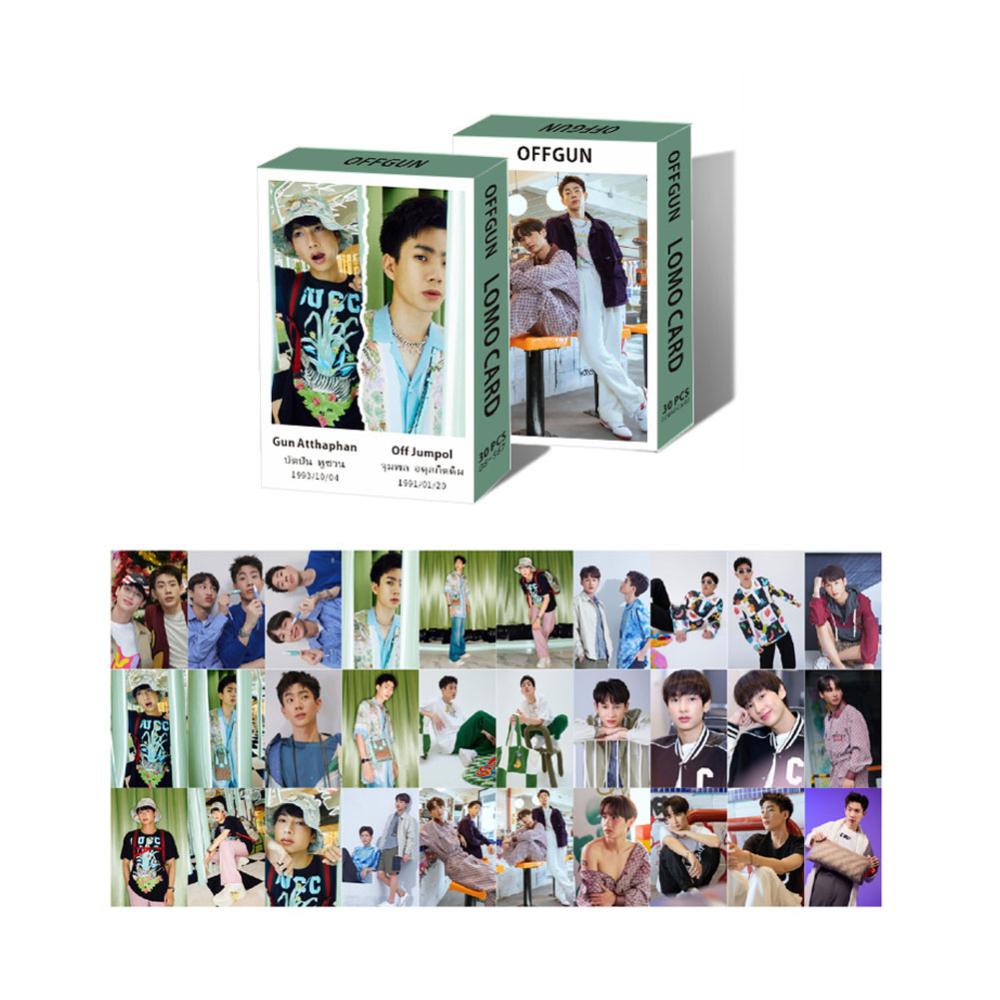 Timekey 30pcs / set Kartu Lomo Foto Polaroid Jackson Off-Gun Bright Win GOT7 IVE Singto Krist Lomo E5J2 Untuk Koleksi