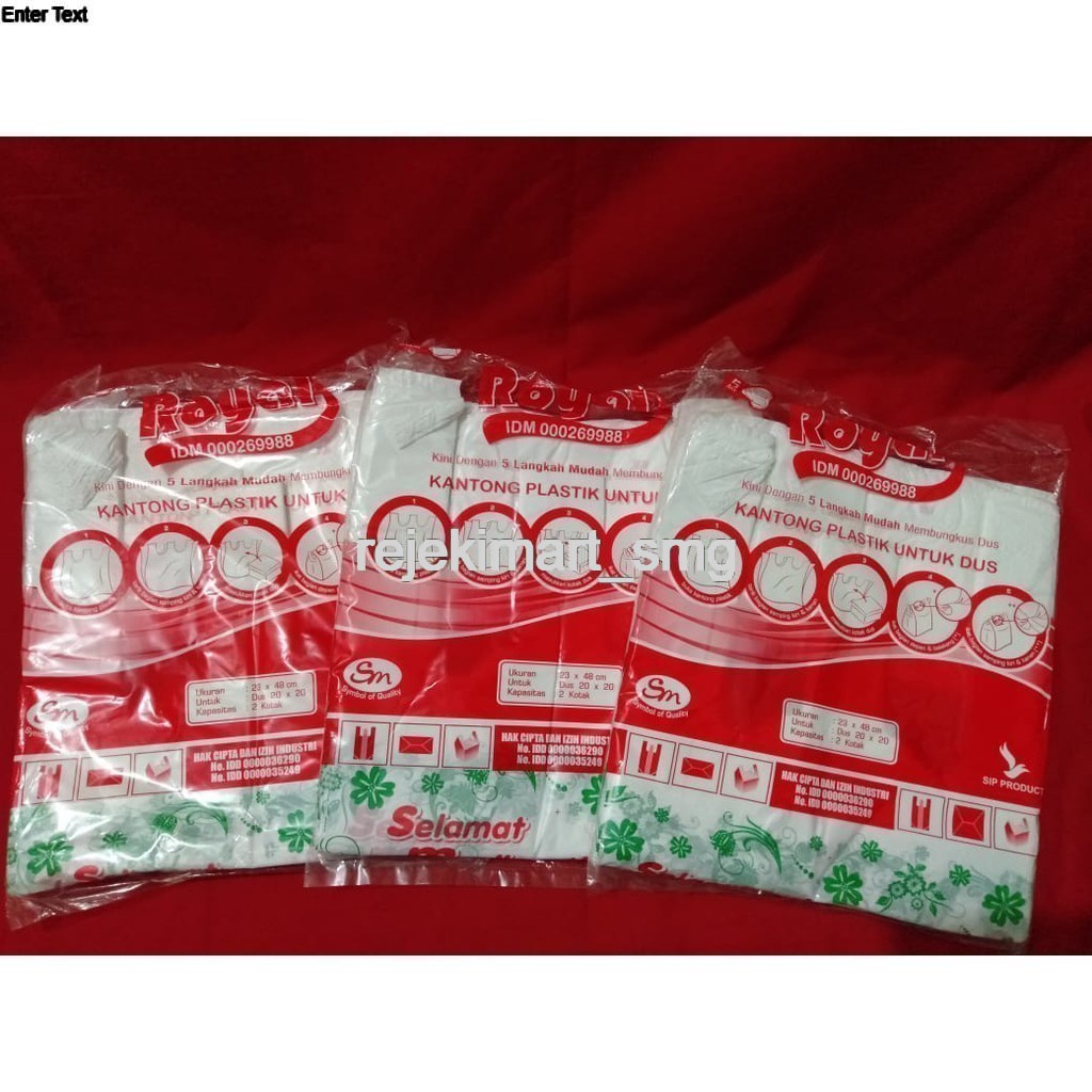 

PALING DIBURU!!! Kantong Plastik Dus Merk Royal (uk dus 20x20)