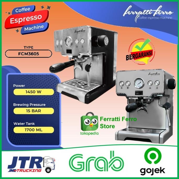 Mesin Pembuat Kopi Espresso Maker Ferrati Ferro FCM 3605 FCM3605