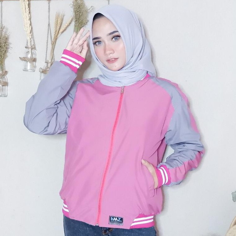 SKJ PINK |ManNeedMe x AMZ| Jaket Pria Bomber Jaket Parasut Unisex 2 in 1 ORIGINAL