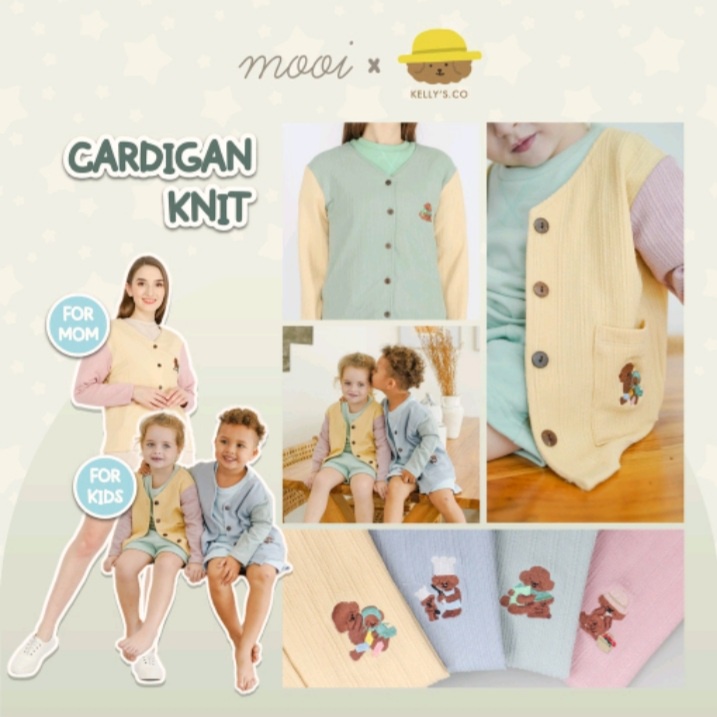 Mooi x Kellysco Cardigan Anak dan Ibu Knit CBKS