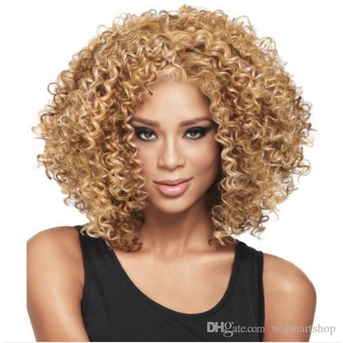 Wig keriting afrika brazil curly rambut palsu premium